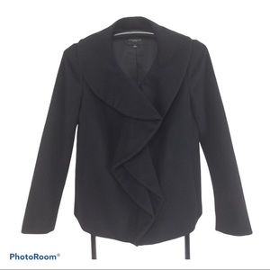 Ann Taylor Size Small Black Waterfall Front Jacket